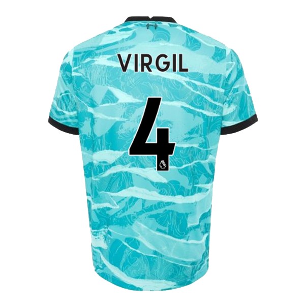 Maillot Football Liverpool NO.4 Virgil Exterieur 2020-21 Bleu